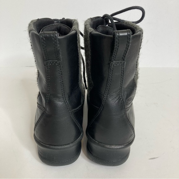 KEEN Bern Baby Bern Lace Up Leather Boots 8.5 Black Gray Comfort Prairie Western - Picture 9 of 15